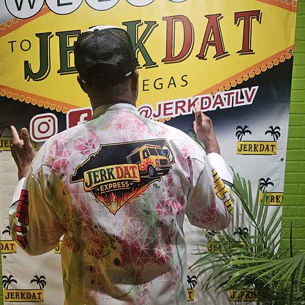 Custom Jerk Dat shirt printed for a local apparel order